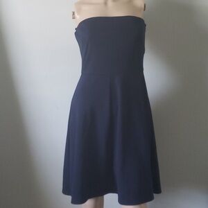 The Limited strapless dress fit & flare dark blue dress small